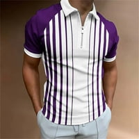 Muške majice za vježbanje muške Ležerne bluze s patentnim zatvaračem s kratkim rukavima, majice kratkih rukava,