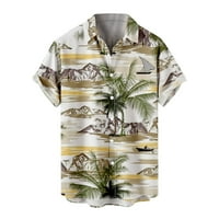 Muška ležerna košulja na kopčanje bez položaja, košulja za plažu s kratkim rukavima, Bluza, Muške majice