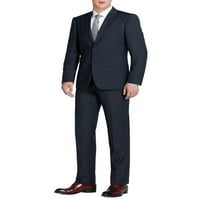 Muška odijela solidna dva klasična fit gumb za notch rever Business odijelo za muškarce