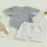 Komplet odjeće za dječake od 0 do 3 godine, ljetna odjeća za bebe, majica kratkih rukava kontrastne boje, majice