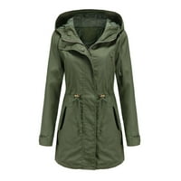 Rasprodaja ženskih kaputa žensko jednobojno Vodootporno vanjsko odijelo za sunčanje s kapuljačom jakna srednje