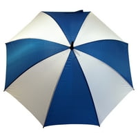 Divovski kišobran za golf, plava s bijelom