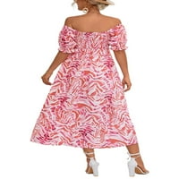Ženska duga haljina s ramena, ljetna haljina Na plaži, Maksi haljine s cvjetnim printom, svečani casual kaftan