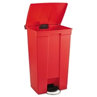 RubberMaid unutarnji komunalni pomoćni spremnik za otpad, pravokutni, plastični, gal, crveni