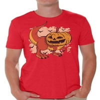 Nespretni stilovi majica za Noć vještica dinosaura od bundeve za muškarce
