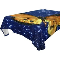 PopCreation Blue Starry Universe stolnjaci narančasti leptir stol Top Dekoracija