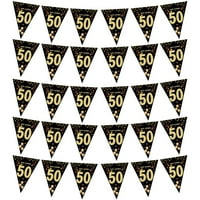 Fairlull rođendanski penant ukrasi za zabavu 60. rođendan Triangle Trokut zastava za zabavu za obljetnicu vjenčanja