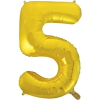 Jubilarni balon od folije s velikim brojem u obliku 34 Zlatnog čvrstog tiska