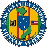 Prilagođeni 23. pješačka divizija Vijetnam veteran naljepnica