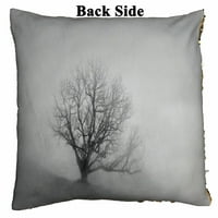 Stablo pali lišće magle crna bijela jastuka kućica za dekor home jastuk