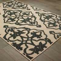 Istočni tkalci Amerike Fraser cvjetni polipropilenski tepih za unutarnju i vanjsku upotrebu, pijesak