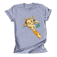 Majice s printom životinja za žene, majice s printom žirafe za žene i djevojke, majice s printom Plus veličine,