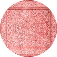 Ahgly Company zatvoreni okrugli perzijski crveni tradicionalni prostirke, 8 'krug