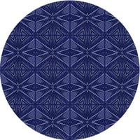Ahgly Company zatvoreni okrugli uzorak kraljevske plave prostirke, 8 'krug