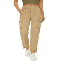 Ženske teretne hlače s visokim strukom Slim Fit casual jogger hlače s džepovima hip hop hlače cool djevojka s