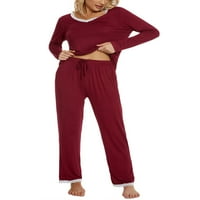 Jedinstvene ponude ženskog V vratnih čipkaste noćne odjeće s hlačama sa dnevnim odjećom pidžama setovi za spavanje