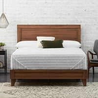Edenbrook Delta Okvir kreveta Queen–Size kreveta sa uzglavljem - Okvir kreveta na drvenoj platformi - Drveni stup