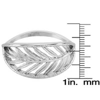 Otvoreni list polirani prsten od nehrđajućeg čelika