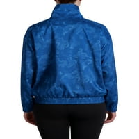 Ženska sportska jakna s mrežastom podstavom s prednjim džepovima i preklopom sprijeda