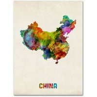 Zaštitni znak likovna umjetnost Kina akvarelna karta platna umjetnost Michaela Tompsetta