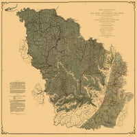 Nova rijeka Kanawha Polja za ugljena Zapadna Virginija - Peacock - 23. 29. - Matte Canvas