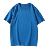 Žene majice casual solidne boje posade kratki rukavi vrhovi majice labave fit ljetne osnovne tunične bluzne košulje