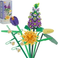 Mini cigle setovi za izgradnju cvjetnih buketa, umjetno cvijeće, uradi sam jedinstveni dom za ukrašavanje, botanička