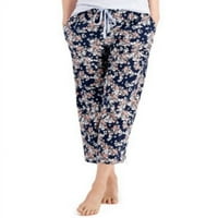 Ošišane pidžama hlače od pamučne Pletene tkanine, veličina mala: plava