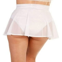 Seksi ženske mini suknje pelerine za plažu visokog struka jednobojne prozirne mini suknje Bikini ljetna odjeća
