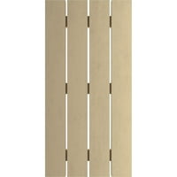 Ekena Millwork 1 2 W 64 h rustikalna četiri ploča razmaknuta ploča-n-pljuska gruba cedra fau roleta za drvene