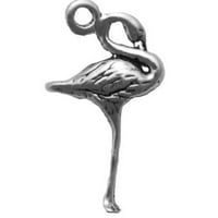 Sterling srebro 18 Bo lanac 3 inča stojeći privjesak s Flamingo Ogrlica