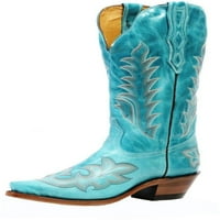 Boulet Western Boots Womeny kaubojske kože West Turqueza 3635