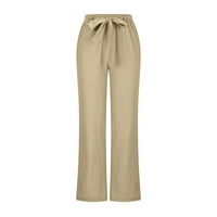 Rasprodaja A-Lister lanene hlače za žene minijaturne labave radne duge Palazzo hlače Ženske casual jednobojni