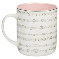 Keramička šalica za kavu za žene: nevjerojatna milost-inspirativna pjesma i himna, pastelno ružičasta i bijela