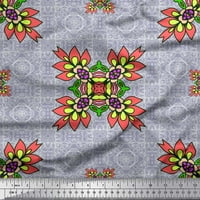 Svilena tkanina s cvjetnim i Damaskim ukrasnim printom, tkanina za šivanje širine dvorišta