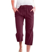 Ženske hlače pune duljine, modne ženske Ležerne jednobojne rastezljive široke hlače, ravne hlače širokih nogavica