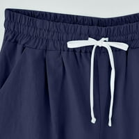 Ženske kratke hlače Rasprodaje se ispod 10 USD, Plus Size ljetne biciklističke kratke hlače od pamuka i lana,