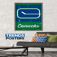 Vancouver Canucks - zidni poster s retro logotipom, 22.375 34