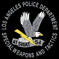 Majica s grafičkim prikazom specijalnog oružja i taktike LAPD-a, crna, velika
