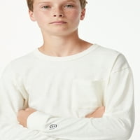 Majice s uzorkom dugih rukava za dječake labave građe, 2 pakiranja, veličine 4-18