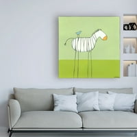 Zaštitni znak likovna umjetnost 'Stick nogu zebre I Childrens Art' Canvas Art do lipnja Erica Vess
