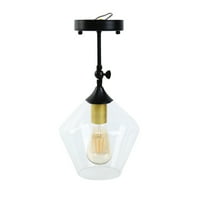 Mat crna zidna svjetiljka s prozirnim staklenim sjenilom, Industrijska Vintage svjetiljka, zidna svjetiljka za