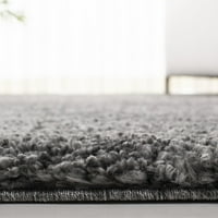 Jednobojni plišani tepih od paperja, siva, 3' 5'