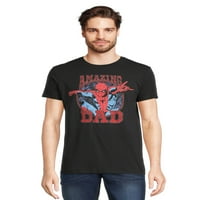 Nevjerojatna majica za Dan očeva za muškarce i velike muškarce sa slikom Spider-Man-a, veličina od 3 inča