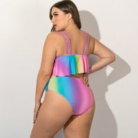 Modni Ženski kupaći kostim s velikim printom u boji, dva kupaća kostima, Odjeća Za plažu