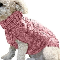Džemperi za male pse dolčevita džemper haljina za pse pleteni topli pulover