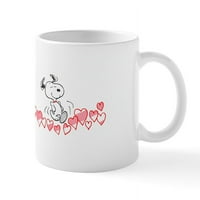 CAFEPRESPS - Šalica Happy Hearts - Oz Ceramic Cug - čaša čaja za novost kave