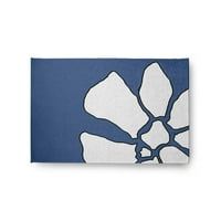 Jednostavno Daisy 2 '3' plave linije latica Spring Chenille prostirka