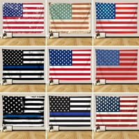 Firez Viseći pokrivač Star Stripe Flags proslavite festival glatki američki zid tapiserije Viseći retro zastave