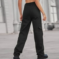 Ženske hlače Plus veličine jednobojne hlače hipi punk hlače ulična odjeća široki kombinezoni s džepovima za trčanje